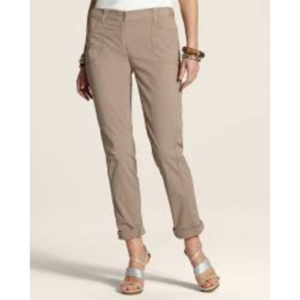 Chico’s Ripstop Utility Ankle Pants, white, large, nwt!